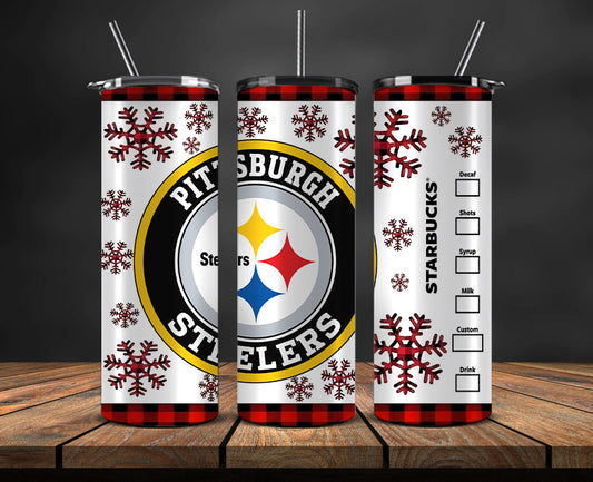 Pittsburgh Steelers Christmas Tumbler Png,NFL Merry Christmas Png, NFL Christmas Tumbler Wrap 28