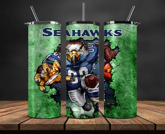 Seahawks Football Png , Football Tumbler Wrap 29