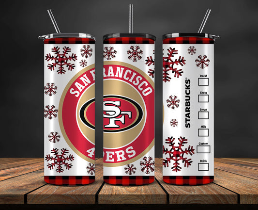 San Francisco 49ers Christmas Tumbler Png,NFL Merry Christmas Png, NFL Christmas Tumbler Wrap 29