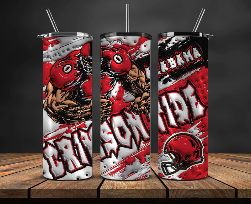 Football Mascot Colleges 3D Tumbler Skinny , Football Tumbler Png ,Nfl Tumbler Wrap 29