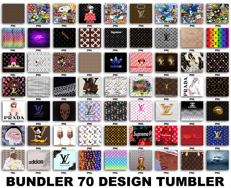 Tumbler Wraps 20 oz, Fashion Luxury Logo Tumbler Wrap Png Bundle, Logo Brand Tumbler , Logo Fashion , Skinny 20oz Sublimation , Tumbler Wrap Bundle Designs 25