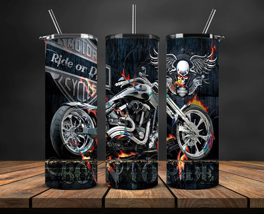 Harley Skinny Tumbler Png, Motor Harley Digital Tumbler Wrap, Harley Tumbler Wrap 30