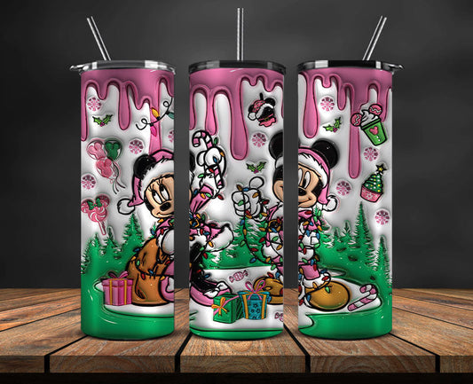 Christmas 20oz Tumbler Wrap PNG, Christmas 3D Inflated Puffy Png 326