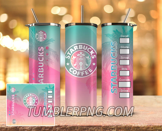 Starbucks Tumbler Png, Starbucks Glitter Sublimation, Skinny Tumbler 20oz, Skinny Starbucks 32