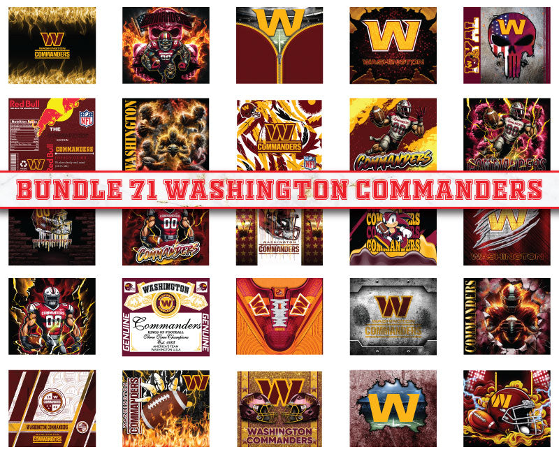 Washington Commanders Tumbler Wrap , Football Tumbler Png ,32 Team Sport png 32