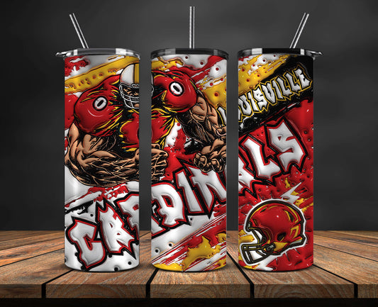 Football Mascot Colleges 3D Tumbler Skinny , Football Tumbler Png ,Nfl Tumbler Wrap 32
