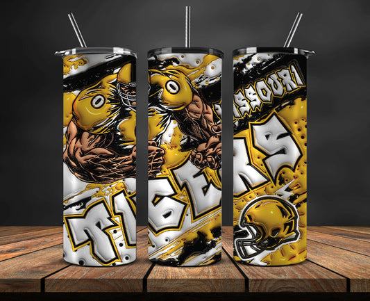 Football Mascot Colleges 3D Tumbler Skinny , Football Tumbler Png ,Nfl Tumbler Wrap 33