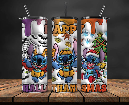 Christmas 20oz Tumbler Wrap PNG, Christmas 3D Inflated Puffy Png 343