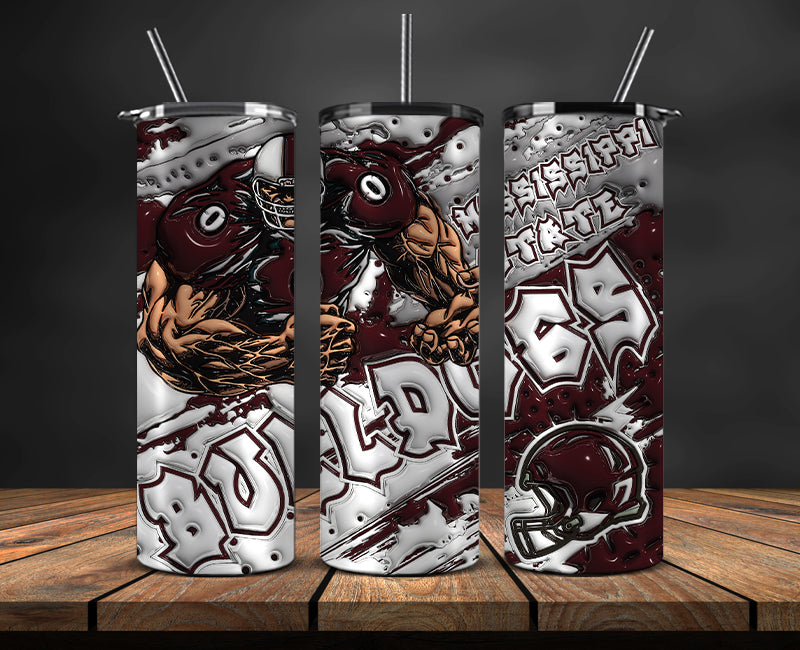 Football Mascot Colleges 3D Tumbler Skinny , Football Tumbler Png ,Nfl Tumbler Wrap 34