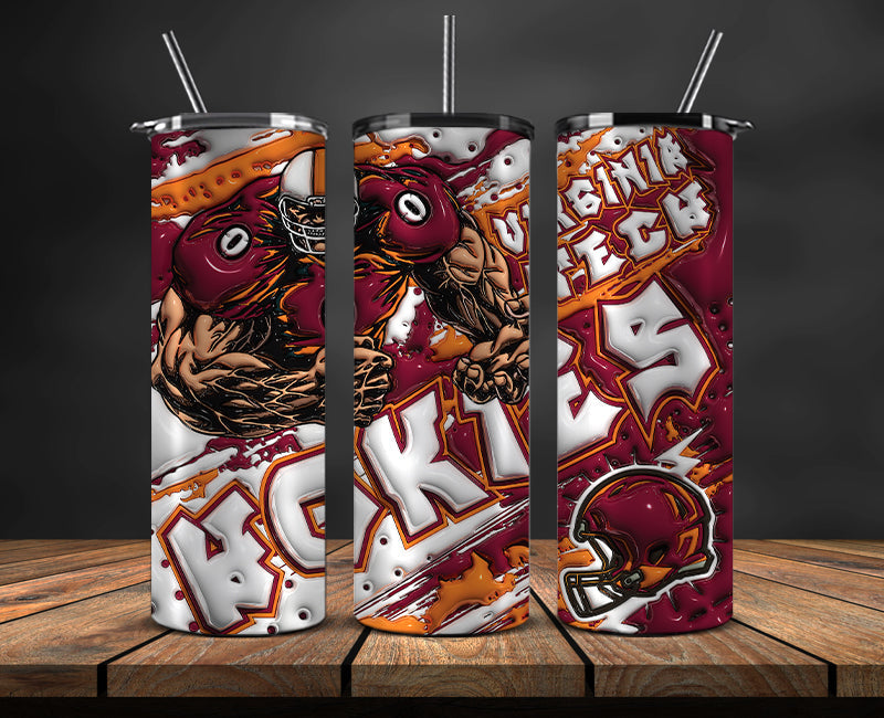 Football Mascot Colleges 3D Tumbler Skinny , Football Tumbler Png ,Nfl Tumbler Wrap 35