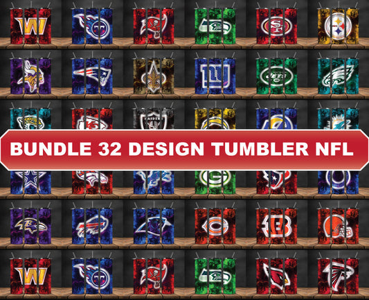 Bundle NFL Logo Tumbler Wrap, Bundle Sport Tumbler 35