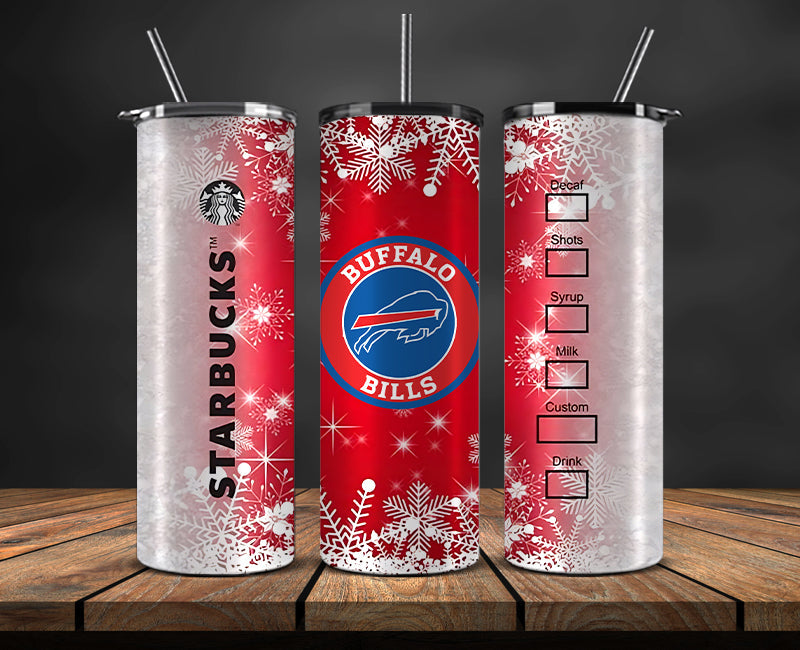 Buffalo Bills Christmas Tumbler Png,NFL Merry Christmas Png, NFL Christmas Tumbler Wrap 36