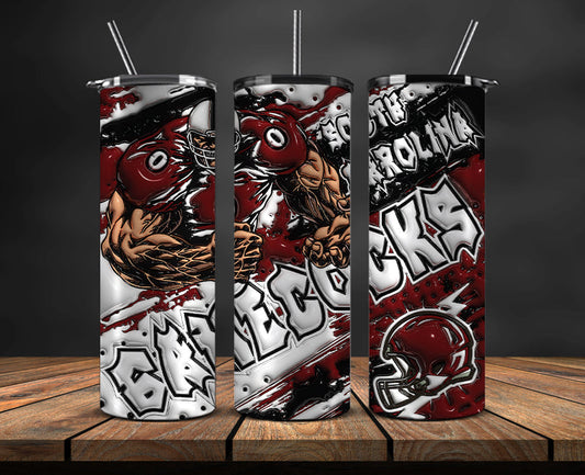 Football Mascot Colleges 3D Tumbler Skinny , Football Tumbler Png ,Nfl Tumbler Wrap 36
