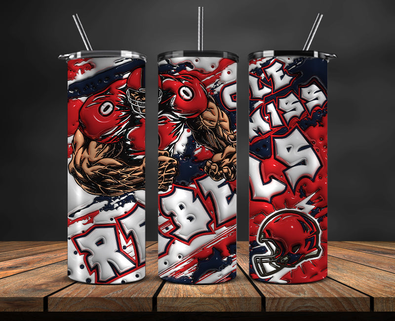 Football Mascot Colleges 3D Tumbler Skinny , Football Tumbler Png ,Nfl Tumbler Wrap 37