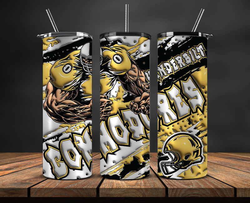 Football Mascot Colleges 3D Tumbler Skinny , Football Tumbler Png ,Nfl Tumbler Wrap 38