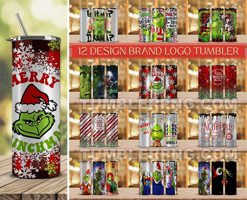 Wrap Bundle Christmas Tumbler Bundle , Christmas 20 oz Skinny Tumbler Wrap Png, Funny Christmas Tumbler, Cartoon Christmas 20oz, Tumbler Wrap Bundle Designs 17