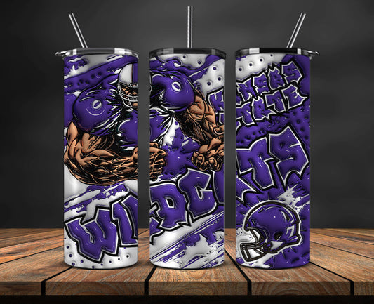 Football Mascot Colleges 3D Tumbler Skinny , Football Tumbler Png ,Nfl Tumbler Wrap 03