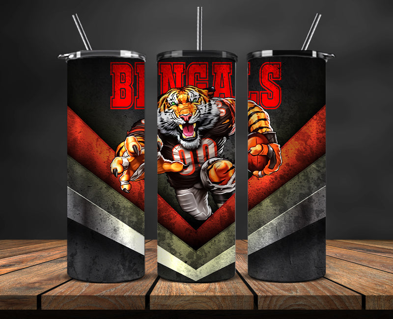 Cincinnati Bengals Tumbler, Bengals Logo Tumbler, NFL Season 2023, Design 03