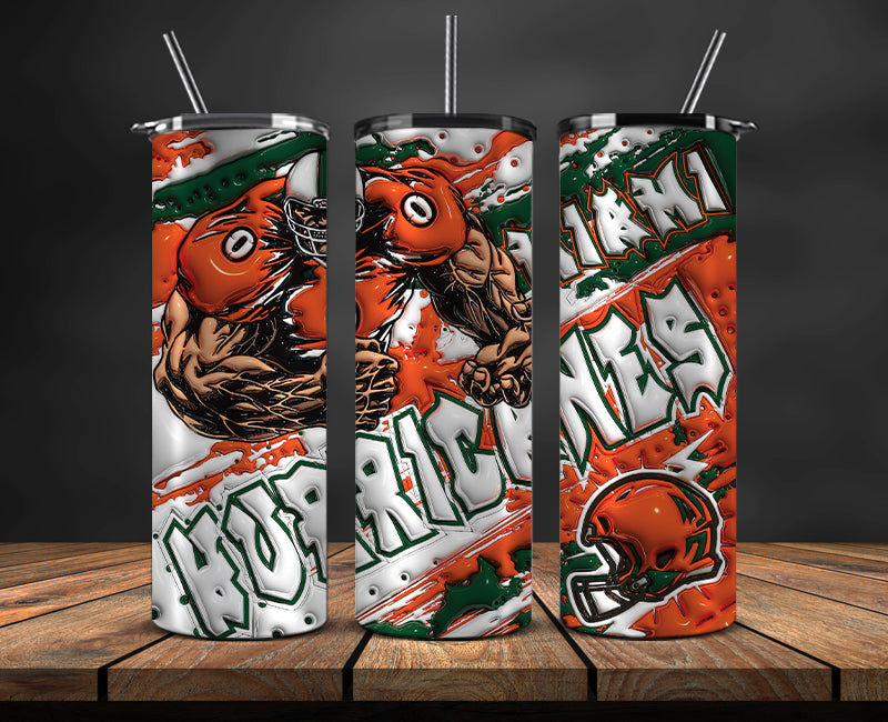 Football Mascot Colleges 3D Tumbler Skinny , Football Tumbler Png ,Nfl Tumbler Wrap 40