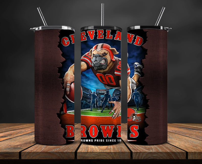 Cleveland Browns Tumbler, BrownsLogo Tumbler ,NFL Season 2025, Design 40