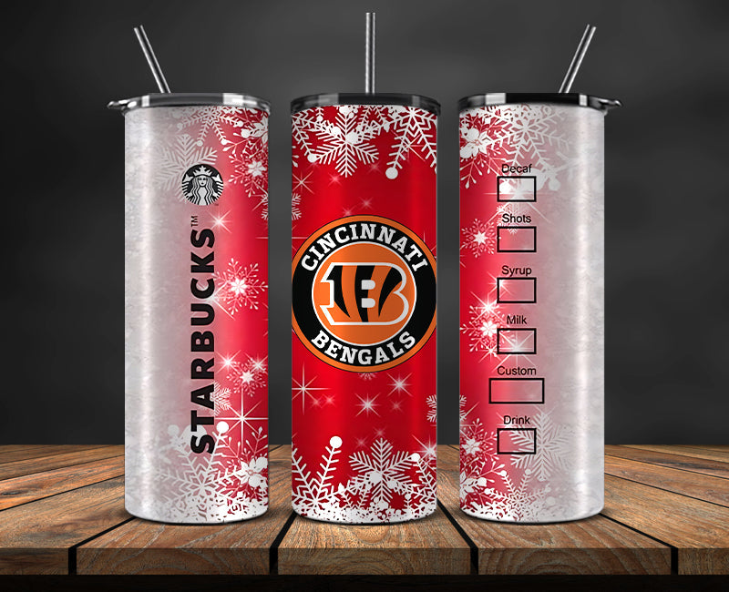 Cincinnati Bengals Christmas Tumbler Png,NFL Merry Christmas Png, NFL Christmas Tumbler Wrap 40