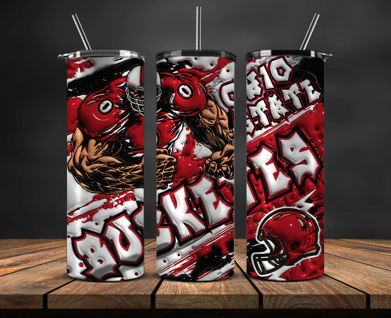 Football Mascot Colleges 3D Tumbler Skinny , Football Tumbler Png ,Nfl Tumbler Wrap 41