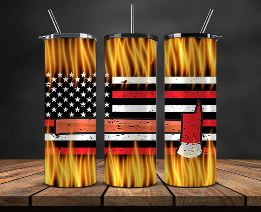 Firefighter Tumbler Wrap , Fire Rescue Fireman 42