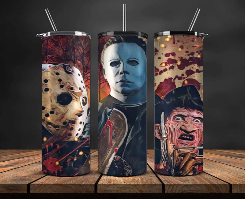 Horror Movies Tumbler Wrap ,Halloween Tumbler Wrap 42