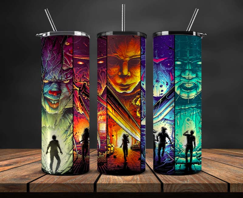 Horror Movies Tumbler Wrap ,Halloween Tumbler Wrap 43