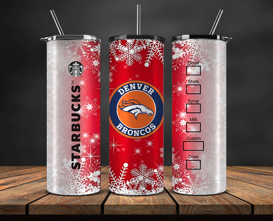 Denver Broncos Christmas Tumbler Png,NFL Merry Christmas Png, NFL Christmas Tumbler Wrap 43