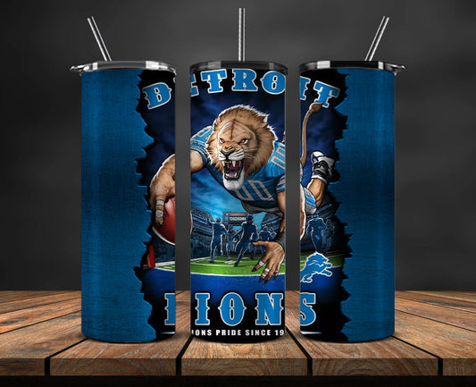 Detroit Lions Tumbler, Detroit Logo Tumbler ,NFL Season 2023, Design 43