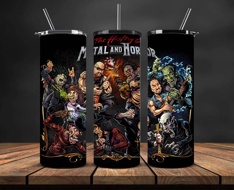 Horror Movies Tumbler Wrap ,Halloween Tumbler Wrap 44