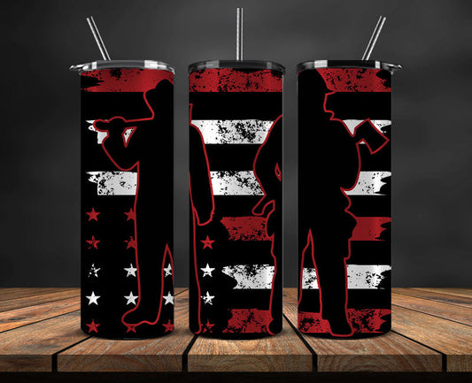 Firefighter Tumbler Wrap , Fire Rescue Fireman 45