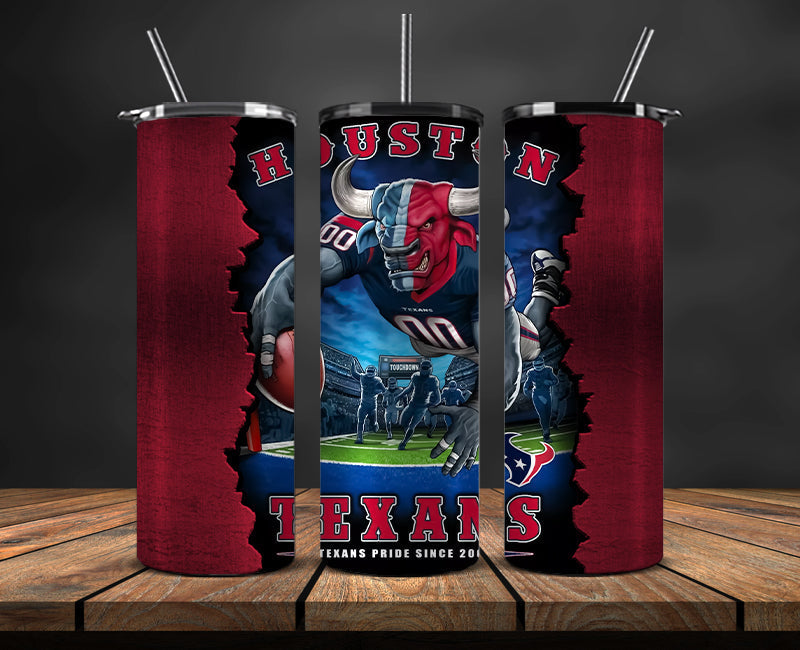 Houston Texans Tumbler, Texans Logo Tumbler ,NFL Season 2025, Design 45