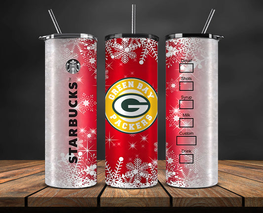 Green Bay Packers Christmas Tumbler Png,NFL Merry Christmas Png, NFL Christmas Tumbler Wrap 45