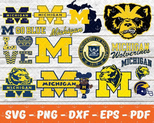 Michigan Wolverines Bundle Svg, Football Svg ,Sport Svg, Sport Bundle Svg 47