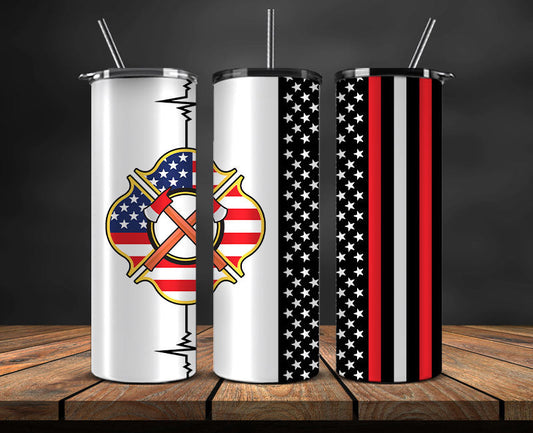 Firefighter Tumbler Wrap , Fire Rescue Fireman 47