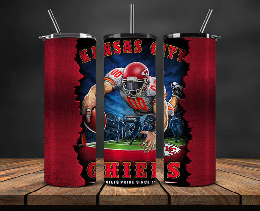 Kansas City Chiefs Tumbler, Chiefs Logo Tumbler ,NFL Season 2025, Design 48