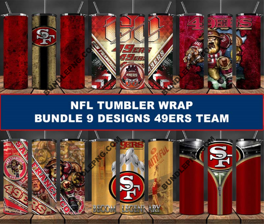 49ers Tumbler Wrap , Football Tumbler Png ,32 Team Sport09