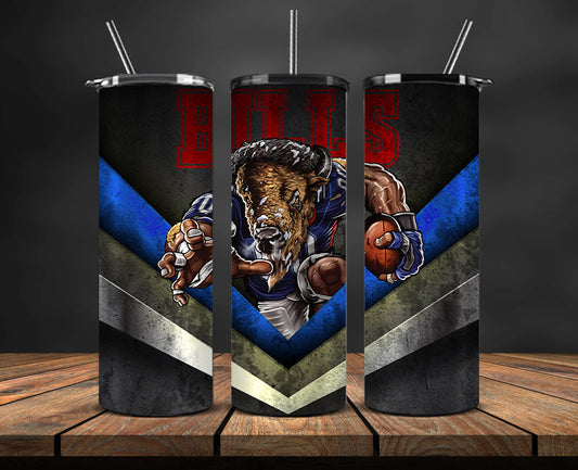 Buffalo Bills Tumbler, Bills Logo Tumbler, NFL Season 2025, Design 04