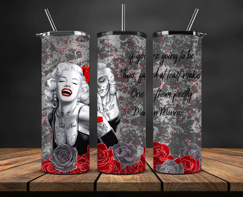 Marilyn Monroe Tumbler, Marilyn Monroe Tumbler Wrap Png, Marilyn Monroe 04