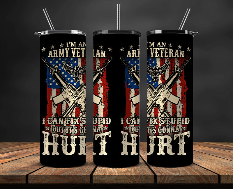 Veteran Military Tumbler, Veterans Day Tumbler , Veteran Tumbler Wrap 04