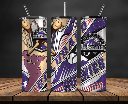 Colorado Rockies Tumbler Wrap, Mlb Tumbler  Mlb Logo Tumbler Png 04