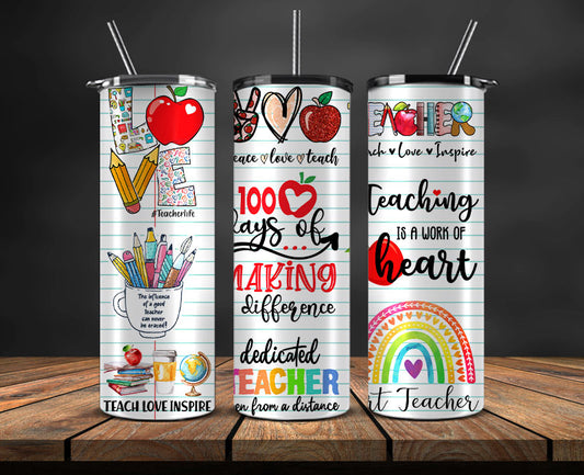 Teacher Tumbler ,Teacher Tumbler PNG, Teacher Tumbler Design Sublimation ,Teacher Tumbler Wrap 50