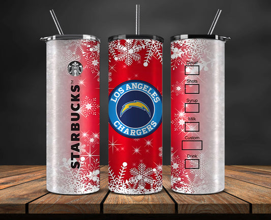 Los Angeles Chargers Christmas Tumbler Png,NFL Merry Christmas Png, NFL Christmas Tumbler Wrap 50