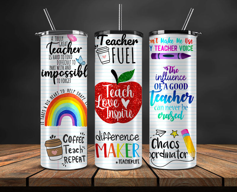 Teacher Tumbler ,Teacher Tumbler PNG, Teacher Tumbler Design Sublimation ,Teacher Tumbler Wrap 51