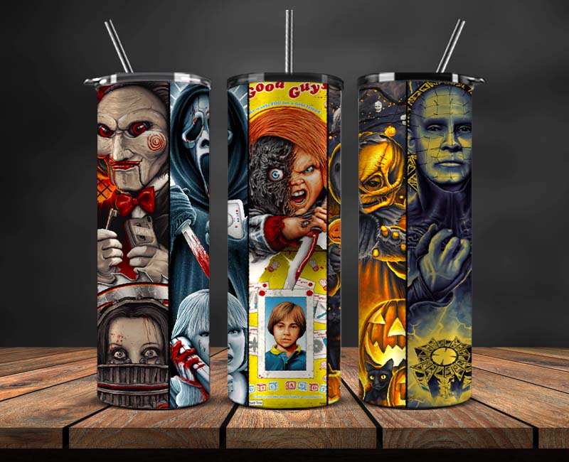 Horror Movies Tumbler Wrap ,Halloween Tumbler Wrap 52