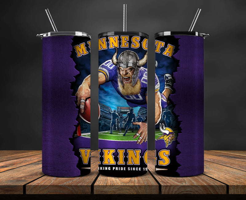 Minnesota Vikings Tumbler, Vikings Logo Tumbler ,NFL Season 2023, Design 52