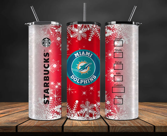 Miami Dolphins Christmas Tumbler Png,NFL Merry Christmas Png, NFL Christmas Tumbler Wrap 52