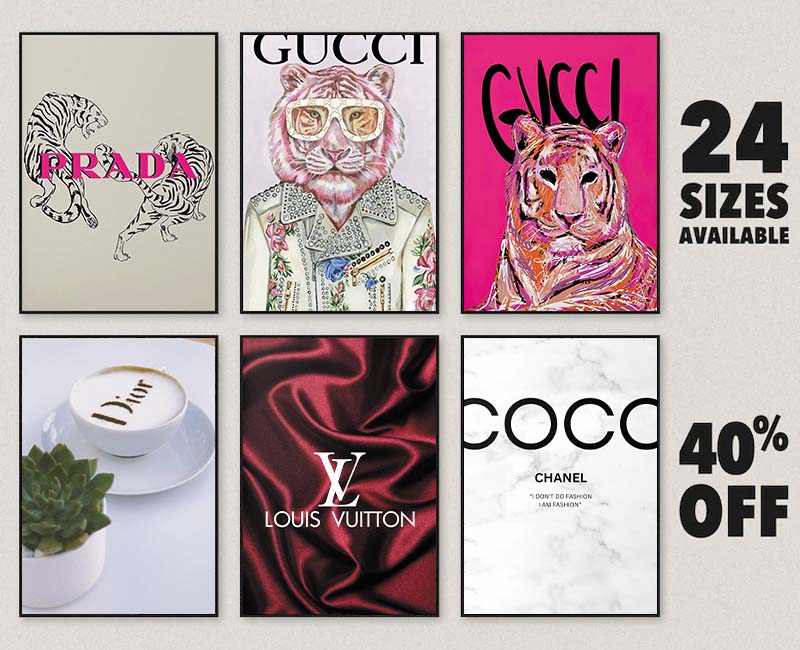 Digital Poster Set 6 , Luxury Poster, Luxury Fashion Digital Poster, Printable Designer Wall Art, Designer Poster, Digital Designer Poster, Downloadable Wall Art 52